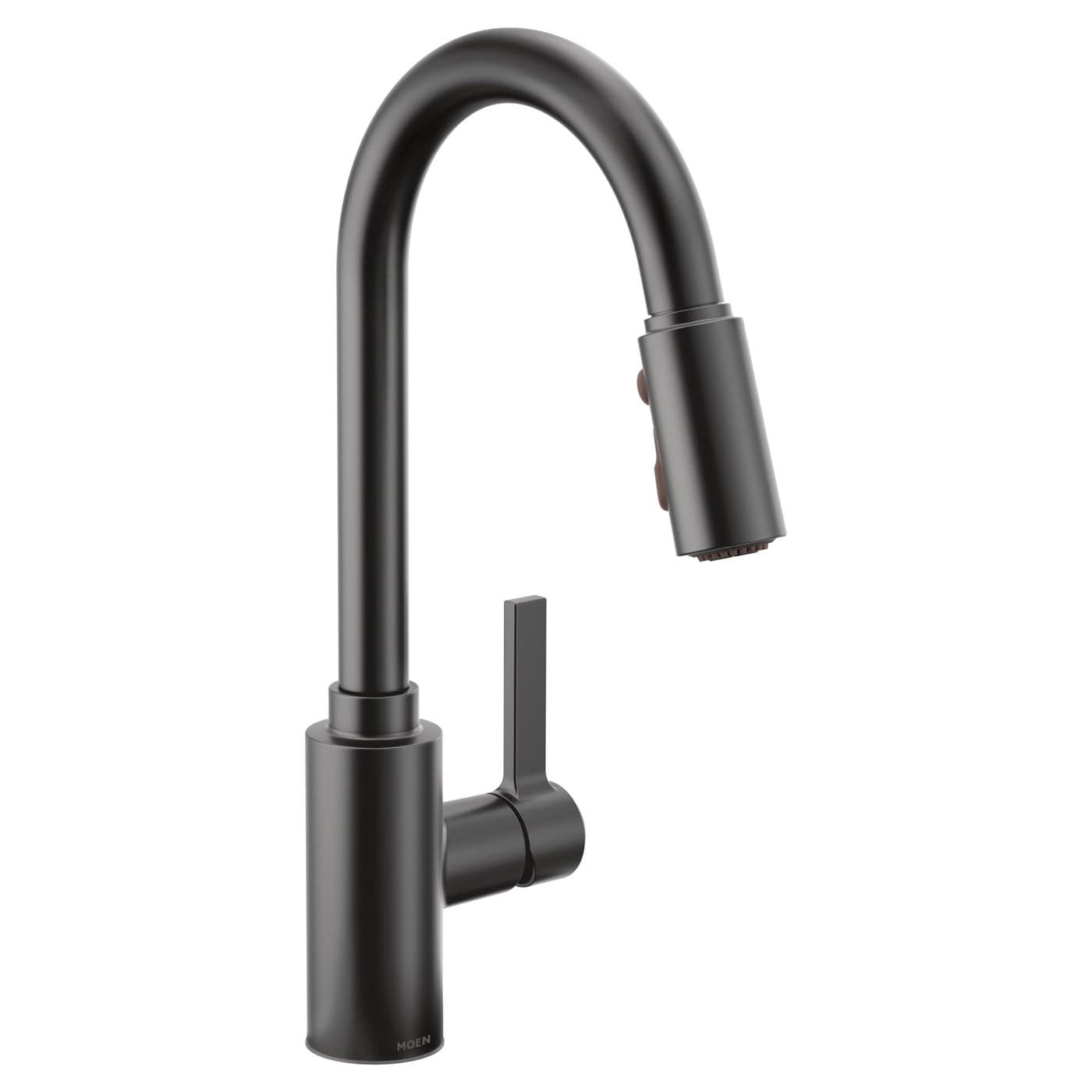 Moen Genta LX Matte Black OneHandle Modern Kitchen Faucet with Pull Down Sprayer Reflex Docking Head Faucet for Kitchen Sink with Power Boost for a Faster Clean 7882BL