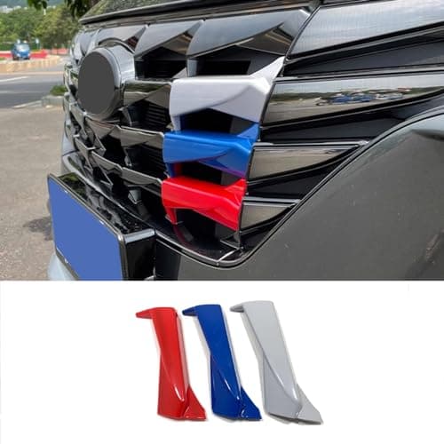 KELEIMAI Car Accessories Fit for Hyundai TUCSON 2024 2023 2022 Front Grill Grille Strip Cover Molding Trim (3-color) 3PCS ABS Not Fit 2024 Hyundai Tucson N-series hybrid