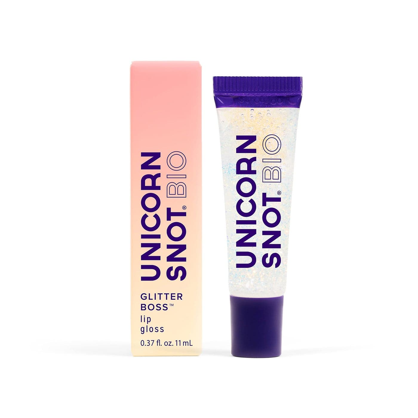 UNICORN SNOT Glitter Lip Gloss Sparkly Lip Shine Stocking Stuffers for Women Gifts for Teen Girls Vegan CrueltyFree NonSticky Formula Gloss Glitter Makeup Opalescent Rose Gold Nova