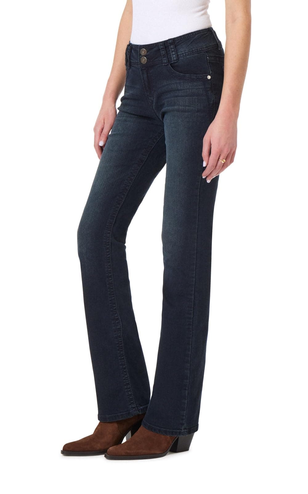 WallFlower Womens InstaStretch Luscious Curvy Bootcut Jeans BlackBerry 13