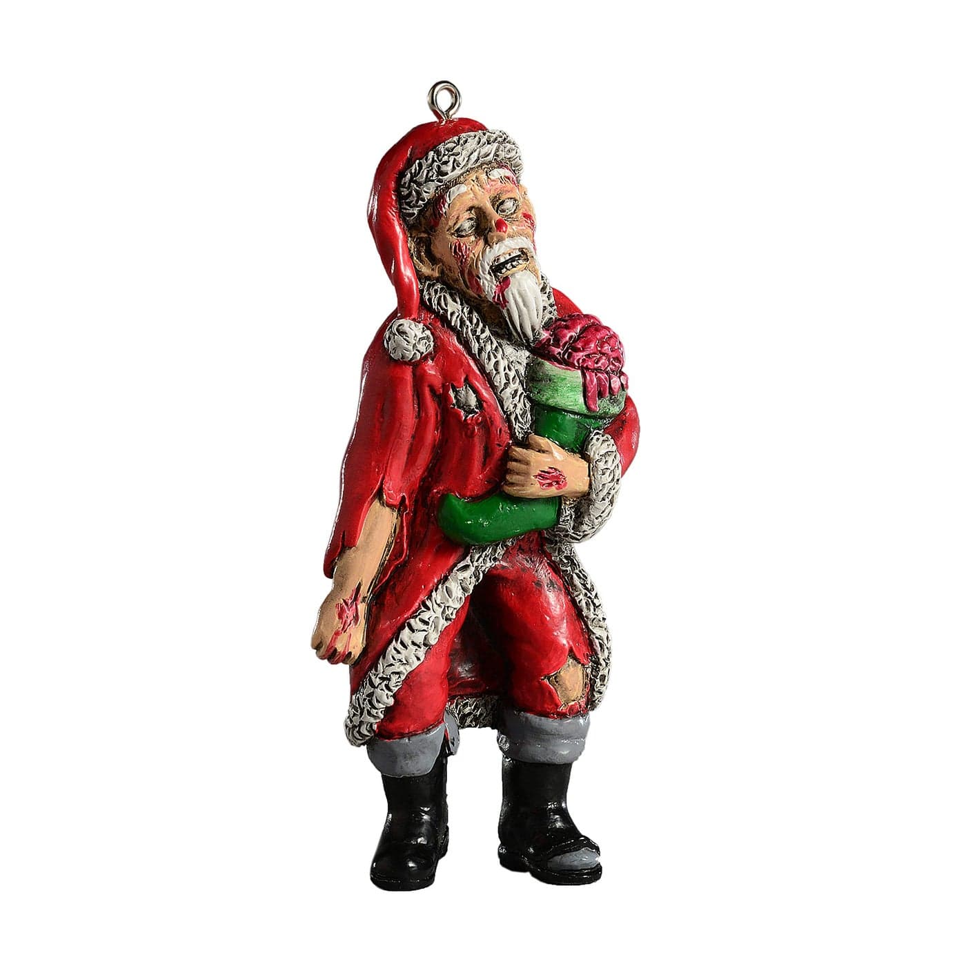 HorrorNaments Zombie Santa Horror Ornament Scary Prop and Decoration for Halloween Christmas Parties and Events
