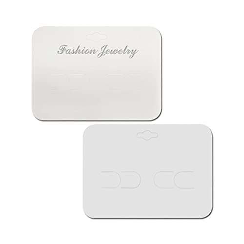 DIY Crafts Pack Of 100 Pcs, Display Card 13, Jewellery Fashin Display Card for Necklaces, Bracelets, Ear Studs, Earrings, Anklets (White) Je (Pack Of 100 Pcs, Display Card 13)