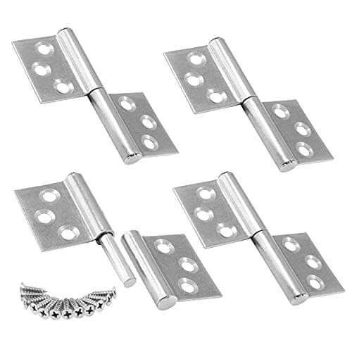 Bonsicoky 4Pcs 3 Inch Lift Off Hinges, 304 Stainless Steel Detachable Hinges, Detachable Door Hinge for Window Cabinet Door