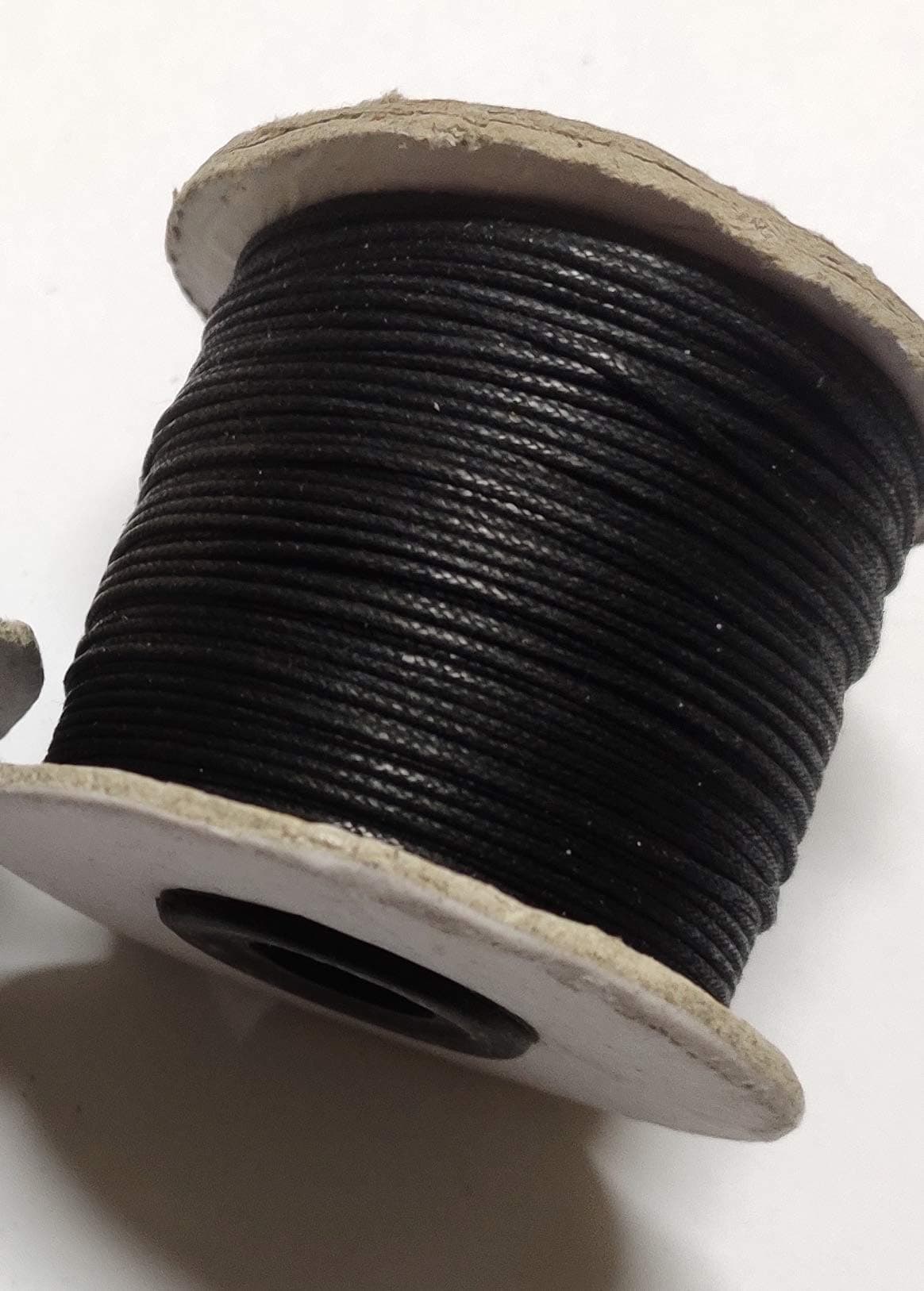 OMX 100 Mt,0.5mm Thick, Roll Wax Cotton Cord for DIY Jewellery Making, Beading, Art and Craft Work and Handicrafts, (0.5 MM, Black)