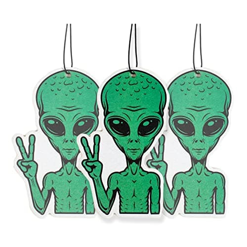 Fresh Fresheners Peace Sign Alien Car Air Freshener Scented with Premium Oils 4 Pack