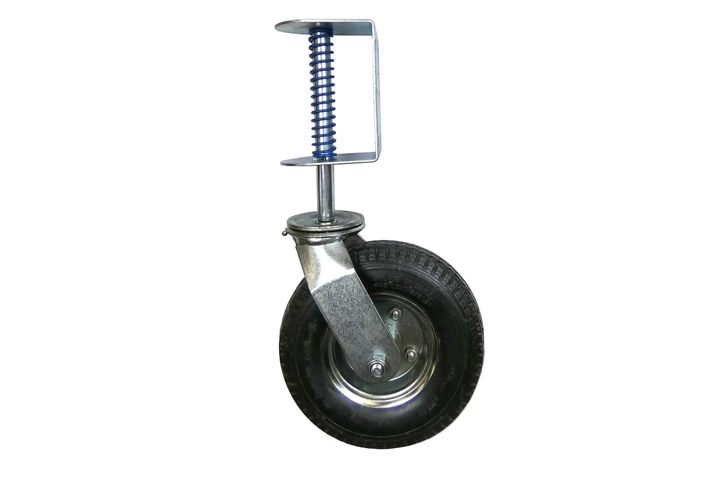 Shepherd Hardware 9798 8Inch Pneumatic SpringLoaded Gate Caster 200lb Load Capacity and Universal MountBlack