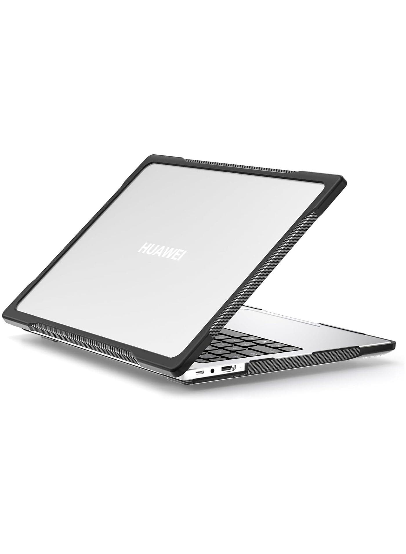 Ultimate Protection Case Compatible with Huawei MateBook 14 2021/2022/2023 Release, Matte Translucent Carbon Fiber Edges Shockproof Slim Heat Dissipation Laptop Case