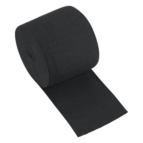 BENECREAT 3 Inchx 85 Yards Knit Elastic Band Flat Stretch Elastic Band for DIY Sewing Project Waist Band Making Black