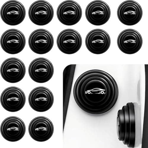 TAZLYN car Sticker Door Rubber Shock Absorber Pads Protector car Accessories for Doors Rubber Sticker Silicone 20pcs Noise-Reducing Stickers, PVC Shock-Absorbing Door Guard (Pack of 20)