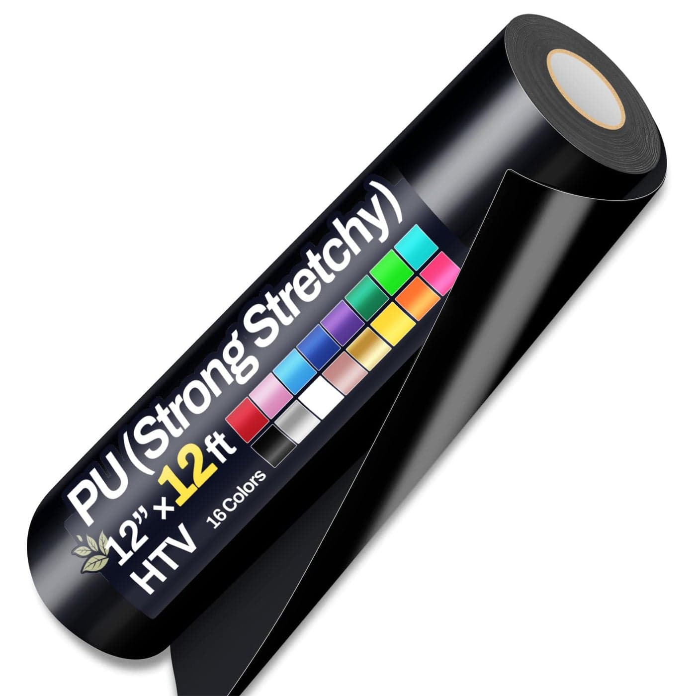12 x 12ft Heat Transfer Vinyl Rolls PU Strong Stretchy HTV Vinyl Black for Shirts Sooez Iron on Vinyl for All Cutter Machine Easy to Cut Weed for DIY Heat Vinyl Design Matte Finish