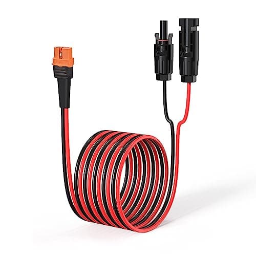 ELFCULB 10AWG 25FT Solar to XT60i Cable 2 10 25 35 50 75 100FT Solar Connector to XT60i Adapter Cable for Portable Power Station 25FT