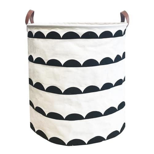 Waterproof Laundry Hamper Collapsible Laundry Basket Leather Handle Laundry Bag Large Clothes Storage Toy Organization for Bathroom Bedroom Laundryroom College Dorms (Hege-003)