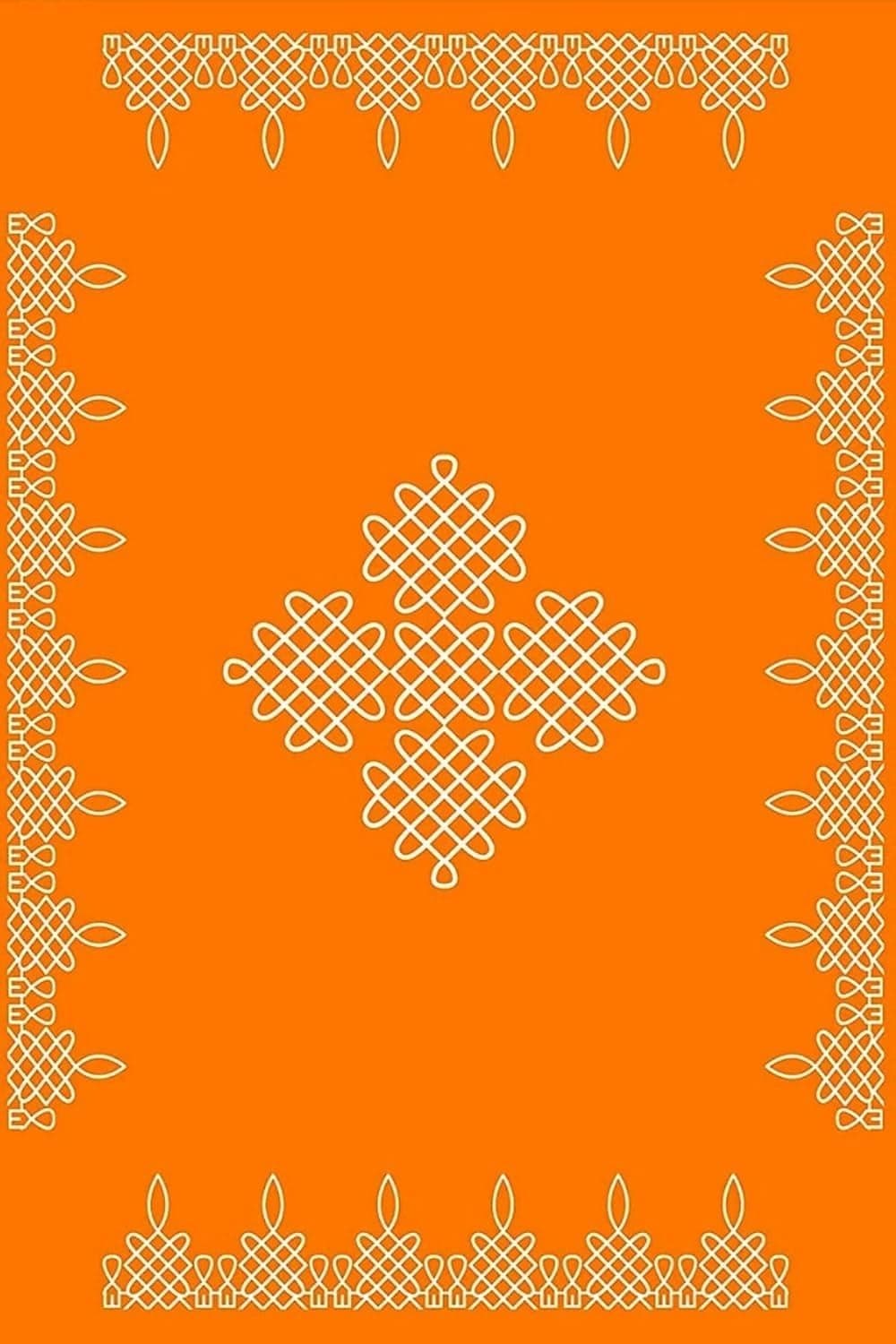 S2S Wedding Traditional Backdrop Cloth for Festivals (Kolam Muggu Mango 04)