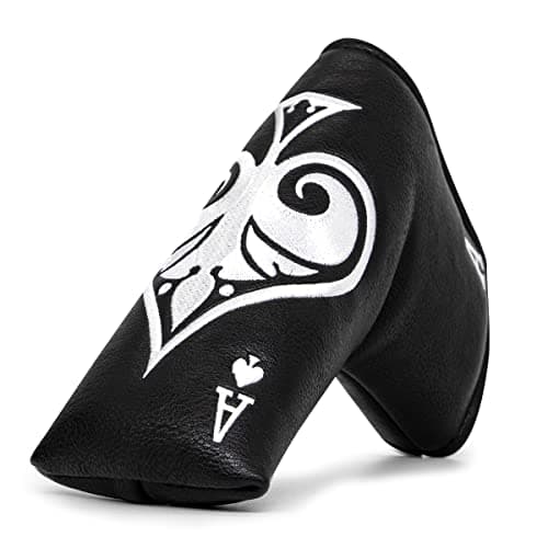 Poker Ace Blade Putter Cover Magnetic Putter Headcover Head Cover for Blade Putters Golf Putter Cover Black for Mens fits for Scotty Cameron Ping Odyssey Putters