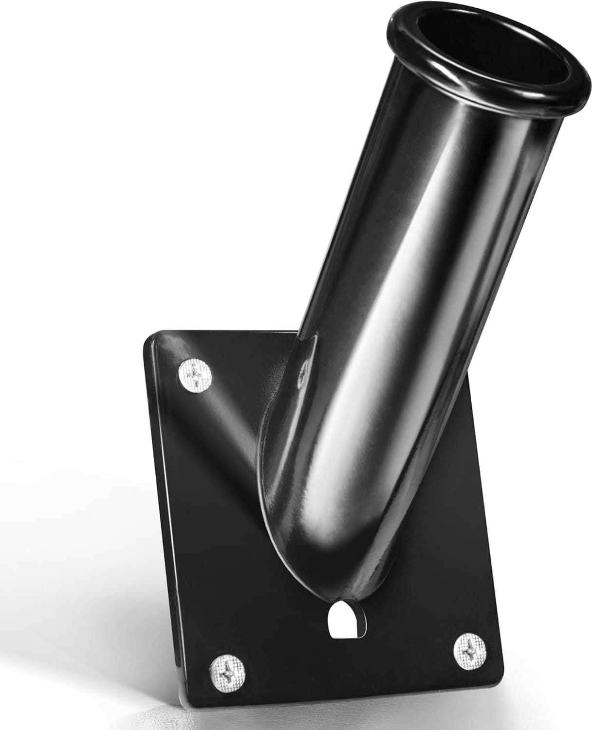 Anley Flag Pole Mounting Bracket at 45 Degree Angle with Hardwares Made of Aluminum Strong and Rust Free 125 Diameter Black