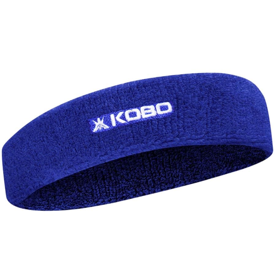 Kobo Gym Headband for Men and Women - Sports Headband for Workout & Running, Breathable, Non-Slip Sweat Head Bands for Long Hair (Blue) (Imported)