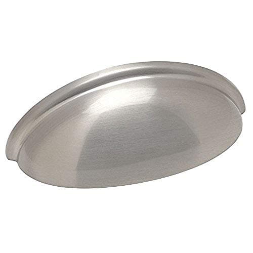 10 Pack - Cosmas 783SN Satin Nickel Cabinet Hardware Bin Cup Drawer Handle Pull - 3" Inch (76mm) Hole Centers