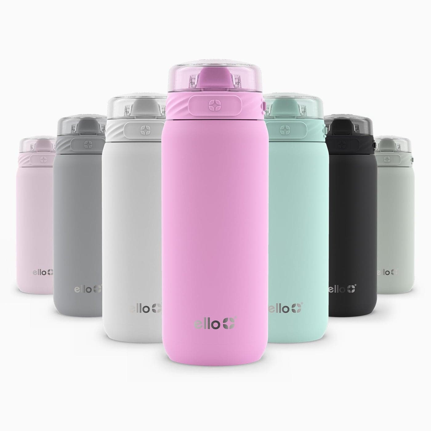 Ello Cooper 18oz Kids Stainless Steel Water Bottle with Straw and Carry Handle Double Walled and Vacuum Insulated Metal Leak Proof Locking Lid with Soft Silicone Spout Reusable BPA Free Bubblegum