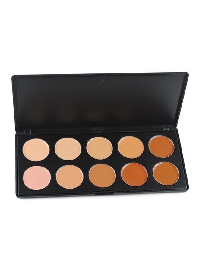 Pro 10 Colors Cream Concealer Camouflage Makeup Palette Contouring Kit - Ideal for Professional and Daily Use