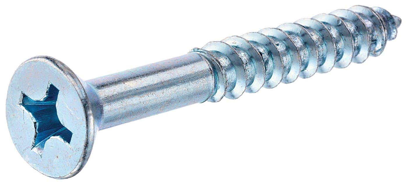 Hillman 40037 6-Inch x 2-1/2-Inch Flat Head Phillips Wood Screw, 100-Pack,Zinc