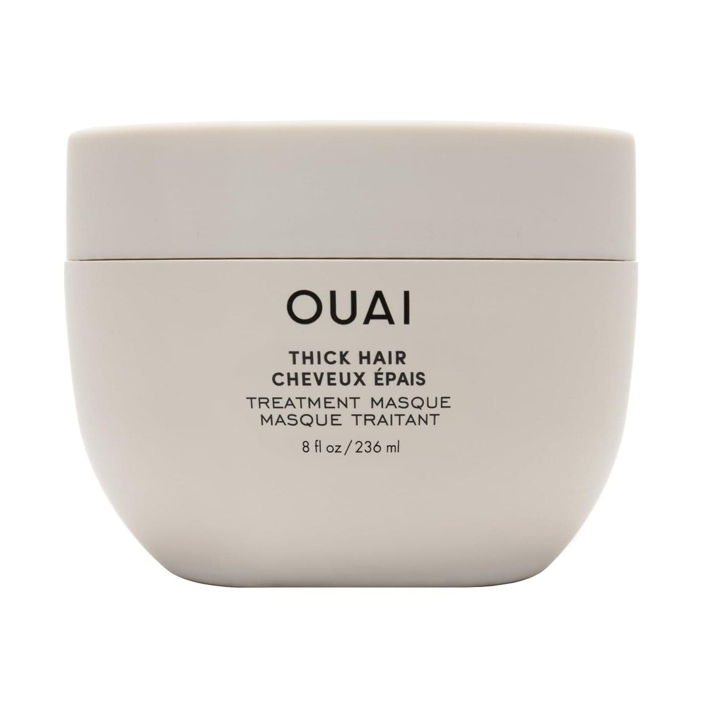 OUAI Thick Hair Mask - Hair Treatment Masque with Almond Oil, Olive Oil, & Hydrolyzed Keratin to Restore Damaged Hair - Phthalate & Paraben Free Hair Masque (8 fl oz)