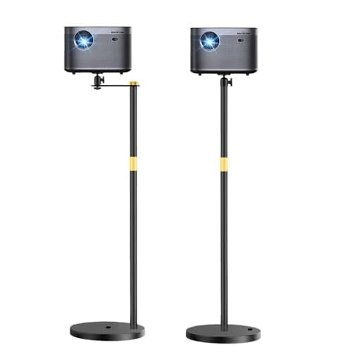HVAYING Projector Stand, 360° Swivel, Sofa Against Wall Hidden Stand, Height Adjustable, Mini Ceiling Wall Mount Projector Mount Bracket, Compatible with Home Office Video Vlog DVR Camera