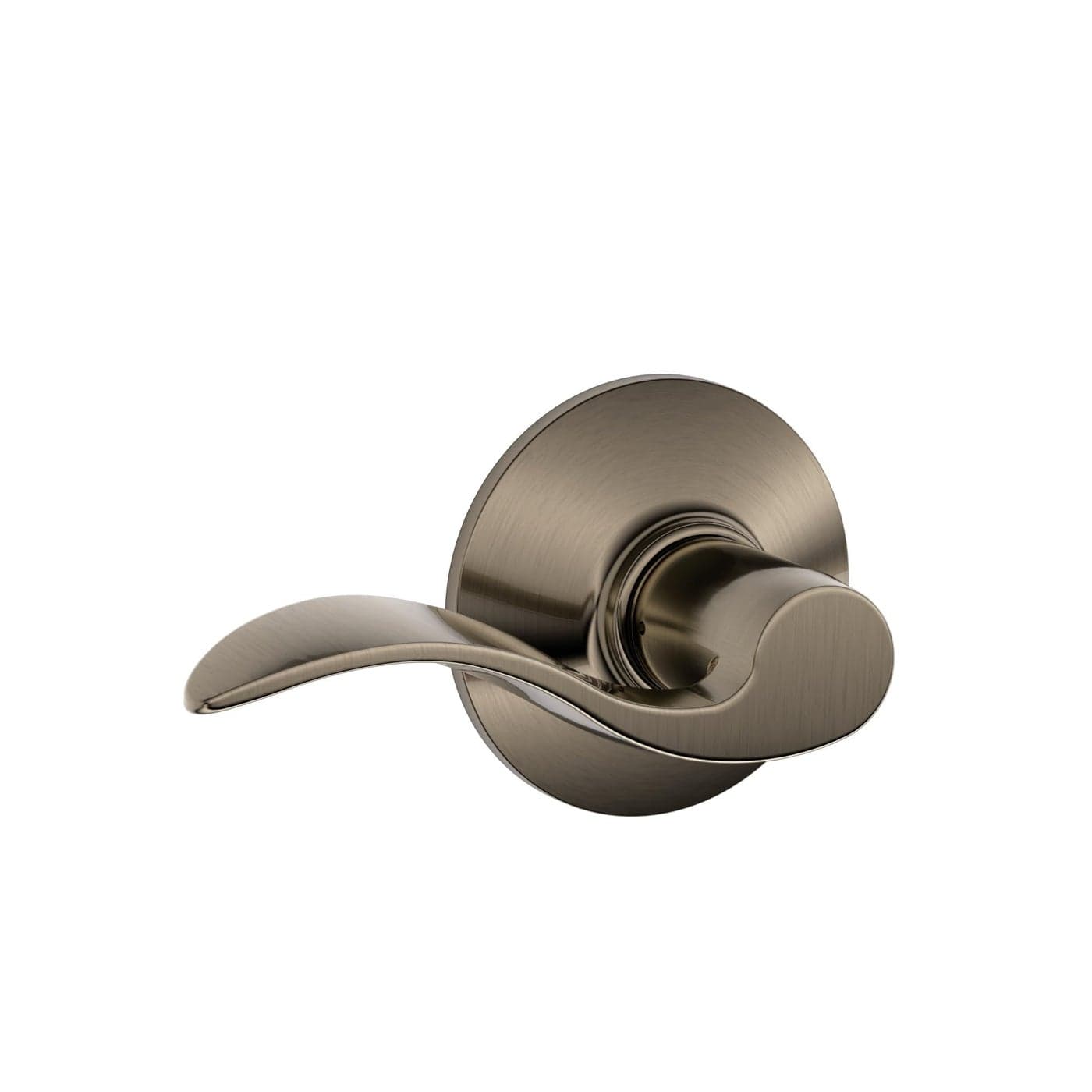 SCHLAGE Lock Company Acc 620 SCHLAGE Accent F10 Flat Wave Reversible Door Lever Lock Solid Antique Pewter Brass F10 ACC 620