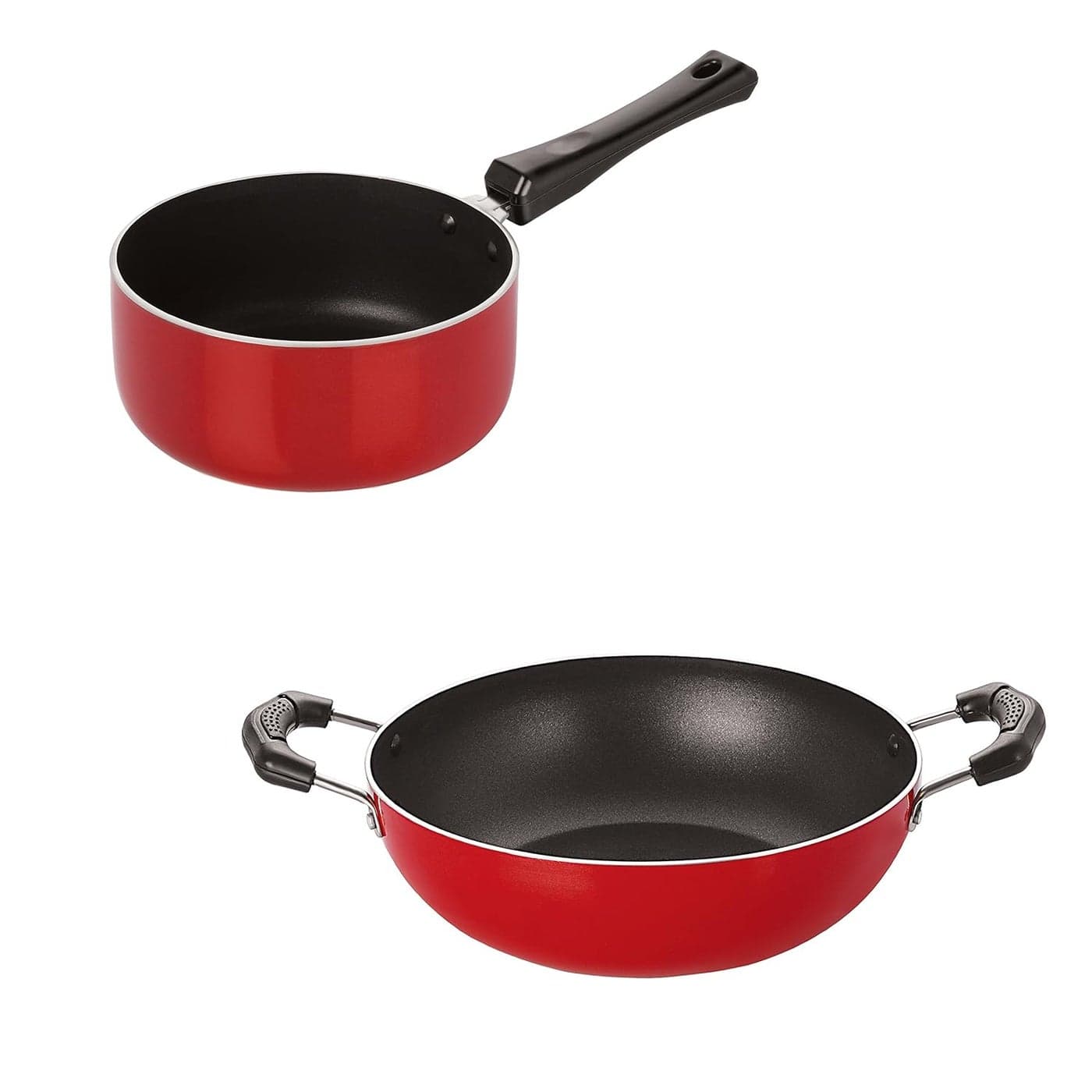 Nirlon 2 Piece NonStick Aluminium Pots and Pans Combo Cooking Utencils Set 26mm_KD11_SPM