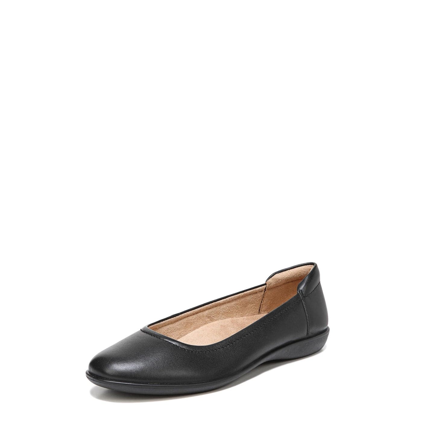 Naturalizer Womens Flexy Comfortable Slip On Round Toe Ballet Flats Black Leather8 W US