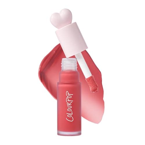 ColourPop Weightless Liquid Blush Hydrating Liquid Blush for Cheeks Glowy Summer Makeup with Hyaluronic Acid for a Healthy Glow Designed with a Doe Foot Applicator Shes Cute 030 oz