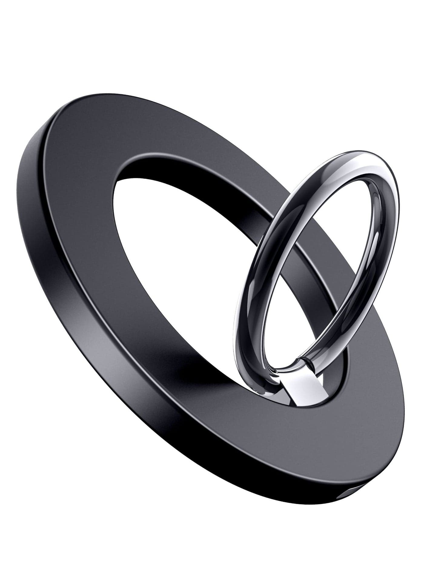 Magnetic Phone Ring Holder for MagSafe, Finger Grip Stand, Adjustable Kickstand, Compatible with iPhone 15 14 13 12, Pro, Pro Max, Plus, Mini, Black