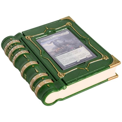 MTG Commander EDH Command ZoneTray for Magic The Gathering With Damage Cast Life Counters Store your Commander Decks Dice Tokens inside up to 30 Sleeved Cards MTG Accessories Gift Green