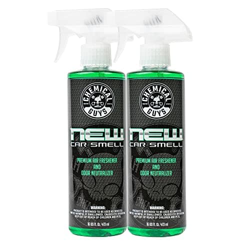 Chemical Guys New Car Smell Air Freshener and Odor Eliminator - Premium Spray for Cars, Trucks, SUVs, RVs and More - Interior Deodorizer That Neutralizes Lingering Odors, 16 fl oz, 2 Pack