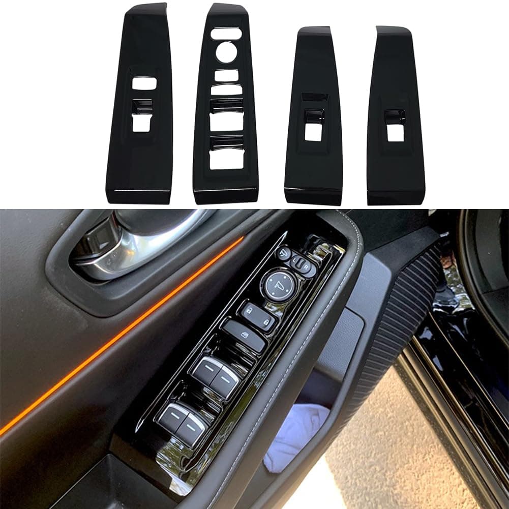 AOKIO Interior Door Window Switch Panel Cover for Honda Accord 2023-2025 - Glossy Black