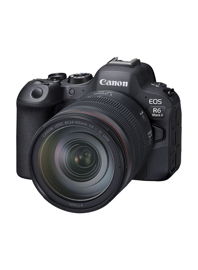 EOS R6 Mark II Mirrorless Camera Black RF 24-105mm F4L IS USM Lens (Upgraded EOS R6 Model)