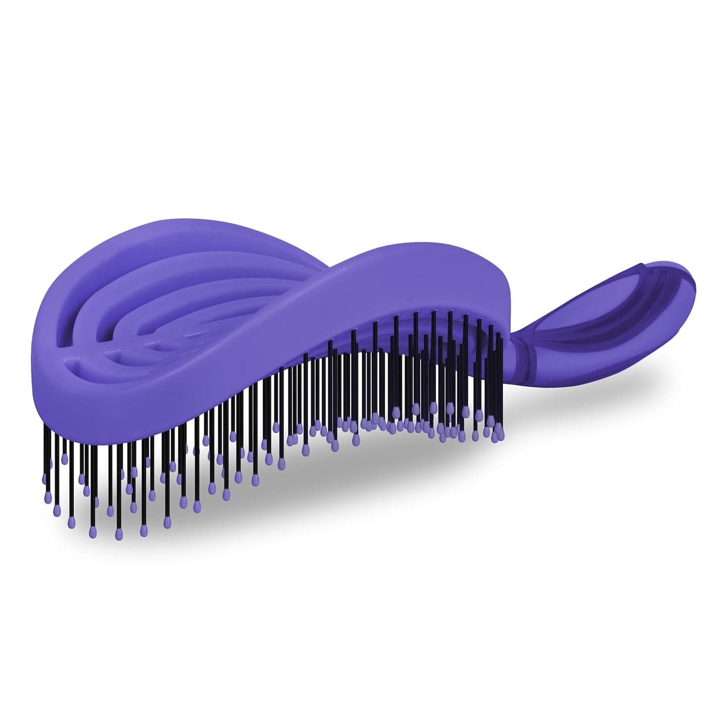 NuWay 4HAIR DoubleC PRO US Patented Double Curved Detangling Brush is Hair Dryer Safe Hyacinth