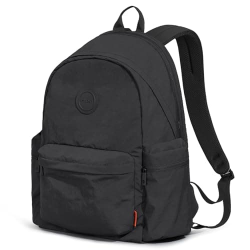 mixi Outdoor Lightweight Backpack Casual Carry On Laptop Backpack Travel Bookbag for Women Men Water Resistant Durable Hiking Bag for Camping Weekender Sports College Work 17 Inch Black