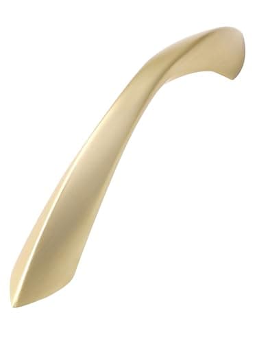 JIASENBAO Brushed Gold Cabinet Pulls 3 Inch Arch Twisted Brass Handles Drawer Kitchen Cupboard Bathroom Dresser Cabinet Hardware Zinc Alloy 2 Pack