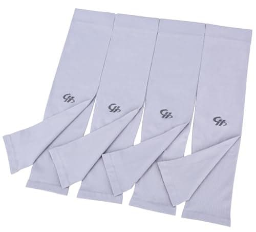 HOPESHINE Arm Sleeves UV Sun Protection Cooling UPF 50+ 4-Pairs for Men Women Cycling, Golf, Outdoor Sports