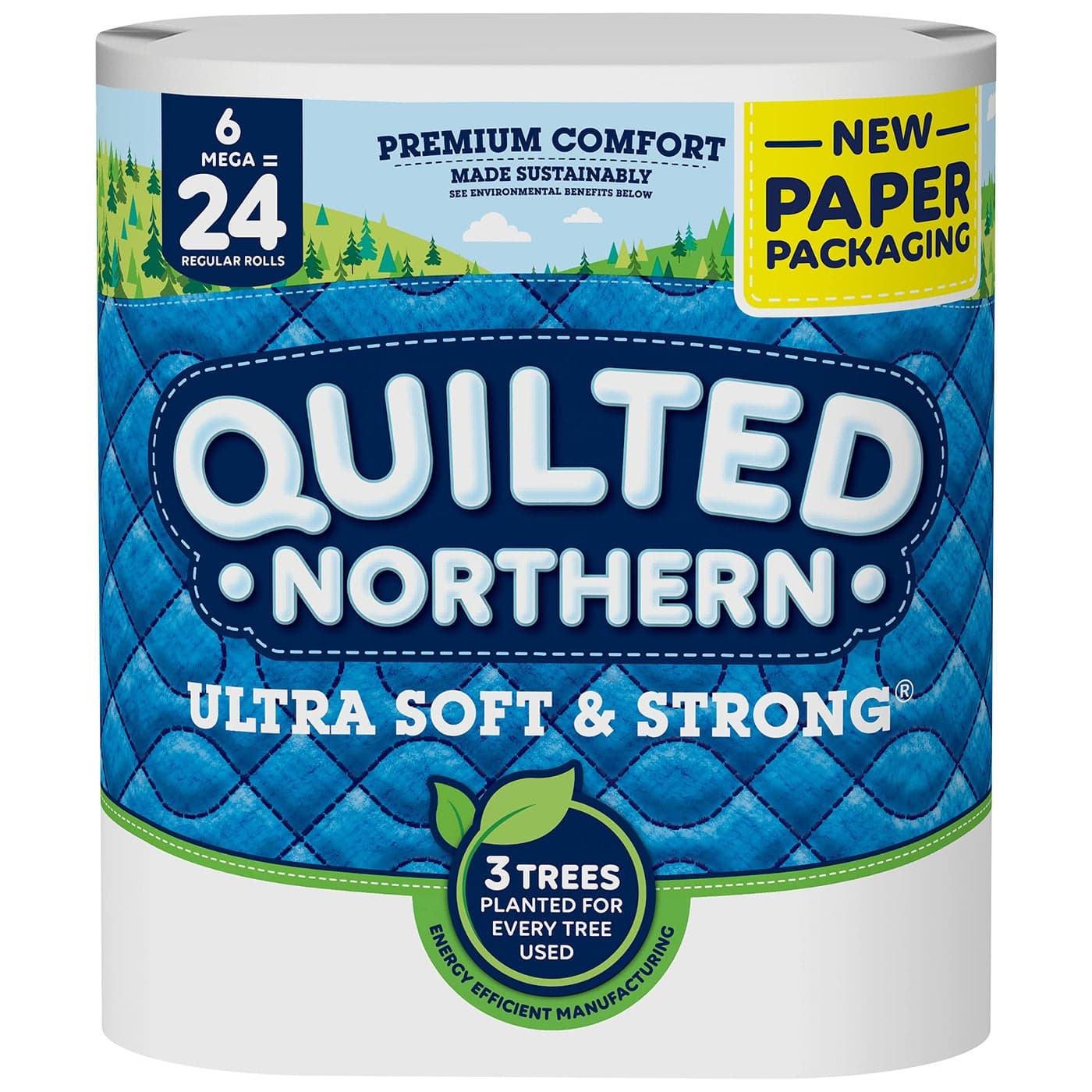 Quilted Northern Ultra Soft Strong Toilet Paper 6 Mega Rolls