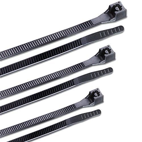 Calterm 71111 Assorted Cable Ties, 4, 6 and 8 inch, 18 and 45 lb, Electrical Wire and Cord Management, Nylon Zip Tie, 500 Pk, UV Resistant Black