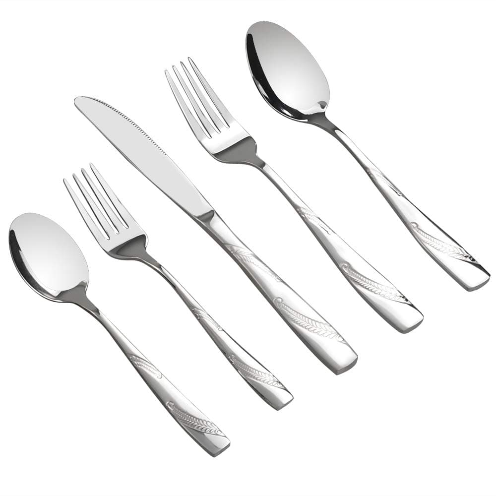 Nicesh 40Piece Stainless Steel Flatware Cutlery Service for 8
