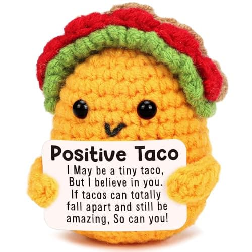 Mini Positive Taco Birthday Gifts for Men Women Boys Easter Basket Stuffers for Teens Girls Get Well Stress Relief Emotional Inspirational Support Easter Basket Essentials Eggs Fiiled Gifts for Adults