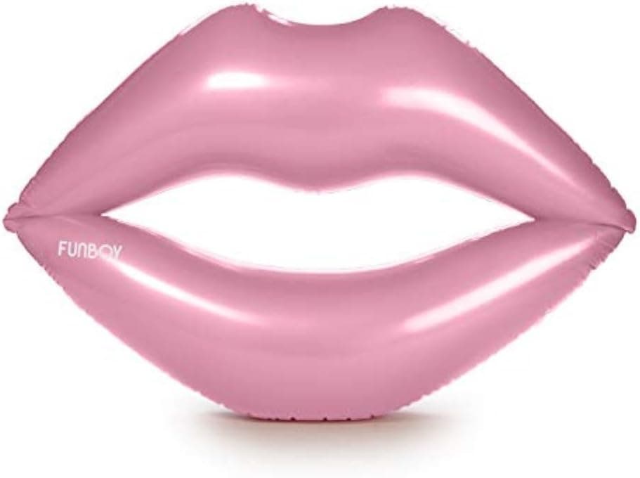 FUNBOY Giant Inflatable Pink Lips Pool Float Luxury Float for Summer Pool Party and Entertainment