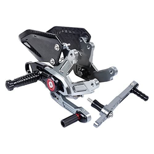 HAONEL Rearset Adjustable CNC Aluminum Footrests Compatible with BMW S1000RR 2015-2018 Rear Foot Pegs Motorcycle Aftermarket Parts Accessories