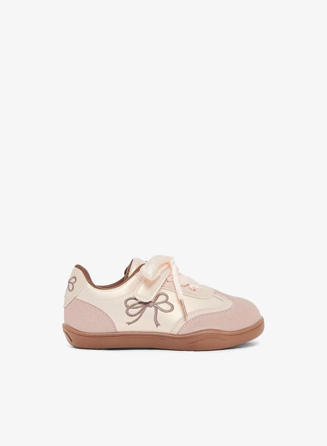 Girls Pink Embroidered Sneakers — 32