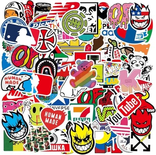 Cool Brand Stickers for Adultsfor Teenagers 101 Pack Decals for Laptop Computer Skateboard Water BottlesWaterproof Vinyl Stickers Pack for Laptop Skateboard Luggage