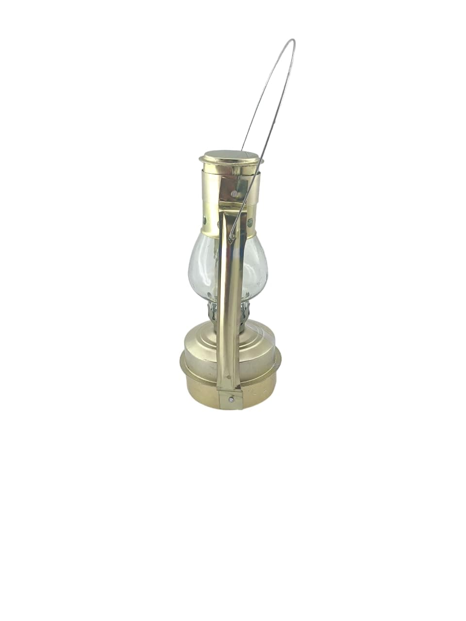 advancedestore Desi Kerosene Hurricane Lantern Glass Lamp/ This lal Tain is Also use in Oil Also. Outdoor Camping Light Oil Burning Hanging Lantern(7.5 inches)- Pack of 1