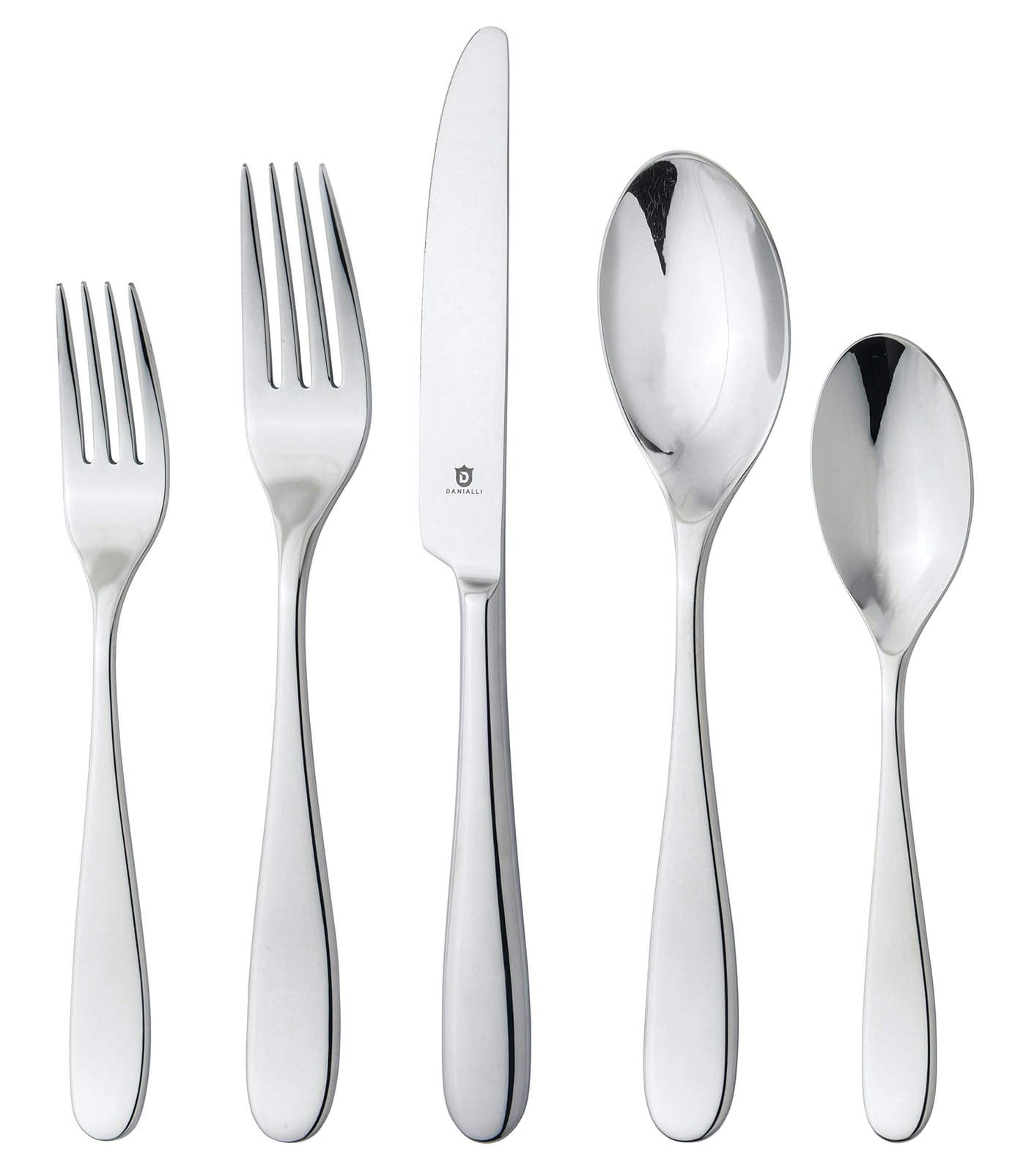 Danialli Premium 1810 Stainless Steel Flatware Fidenza Fidenza Hammered Marettimo Marettimo Hammered and Mezzano Engraved collections 30Piece Fidenza