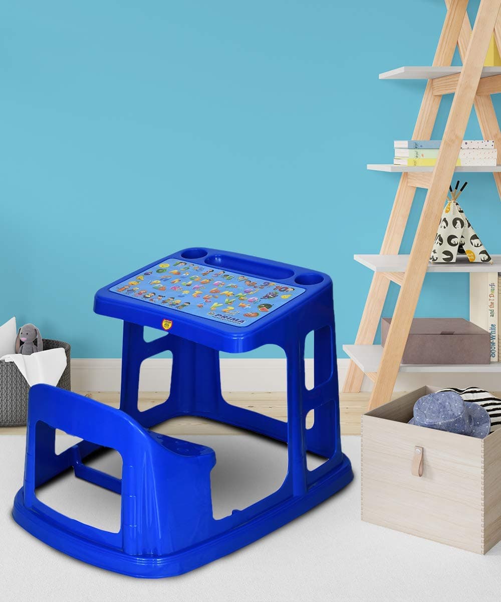Prima Junior and Senior Kids Study Table Play Desk Plastic Chair with Cup Holder from 25 Years Age Kids